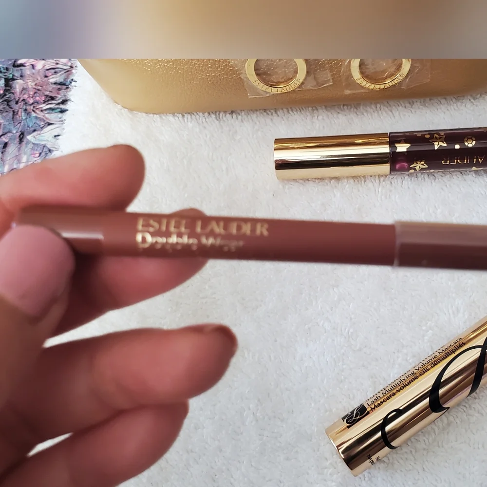 New Estee Lauder Celestial Glam Full size Lips, Eyes & Cosmetic Case